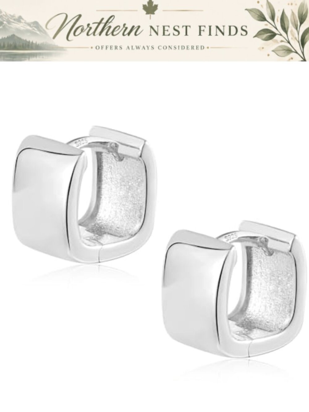 Chunky Huggie Hoop Earrings 14K Gold Plated Hypoallergenic Lightweight